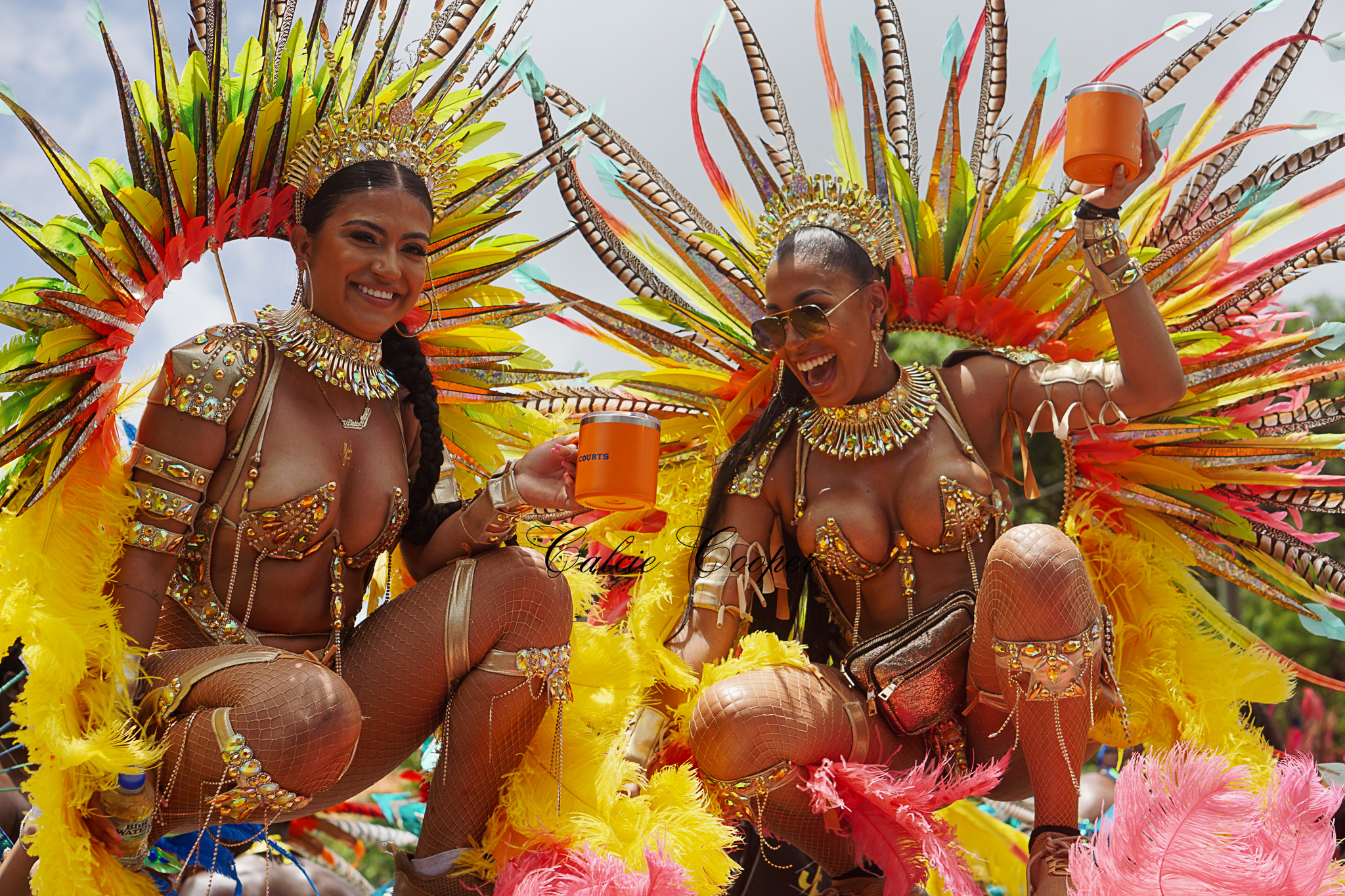 Beautiful women at St Lucia Carnival Smiliing